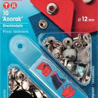 NF-Druckknöpfe Anorak flach MS 20 mm alteisen matt